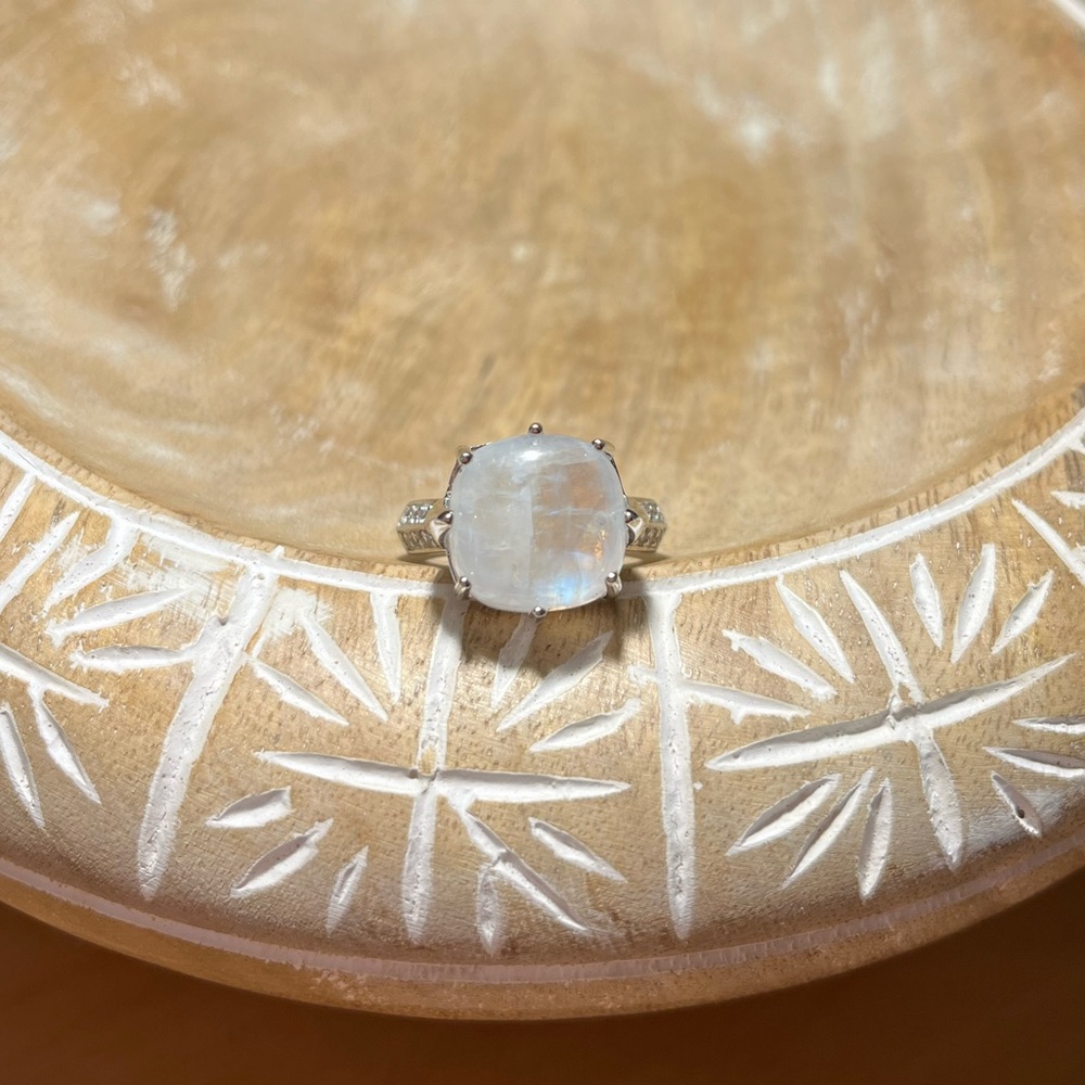 NWOT JTV Moonstone 925 Sterling Silver Ring - Size 9